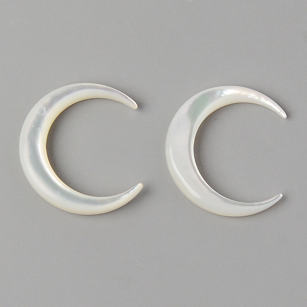 

PandaHall Natural White Shell Mother of Pearl Shell Beads, Double Horn/Crescent Moon, Creamy White, 20x17.5x3mm, Hole: 0.8mm White Shell...
