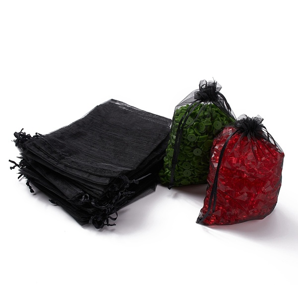 

PandaHall Organza Gift Bags with Drawstring, Jewelry Pouches, Wedding Party Christmas Favor Gift Bags, Black, 18x13cm Organza Rectangle...