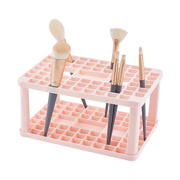 

PandaHall AHANDMAKER Paint Brush Holder, 71 Holes Makeup Brush Holder Organizer Plastic Brush Crate Storage Holder for Artist Paint, Pen...