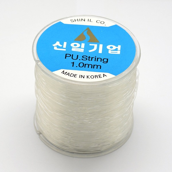 

PandaHall Korean Elastic Crystal Thread, Clear, 1mm, about 109.36 yards(100m)/roll TPU Round Clear