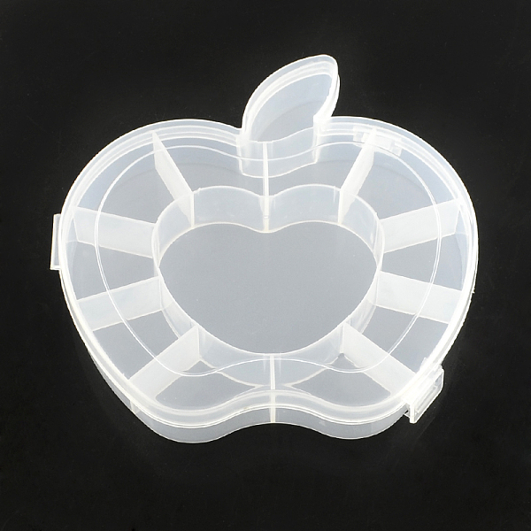 

PandaHall Apple Plastic Bead Storage Containers, 12 Compartments, Clear, 16.5x15.5x2.5cm Plastic Fruit Clear
