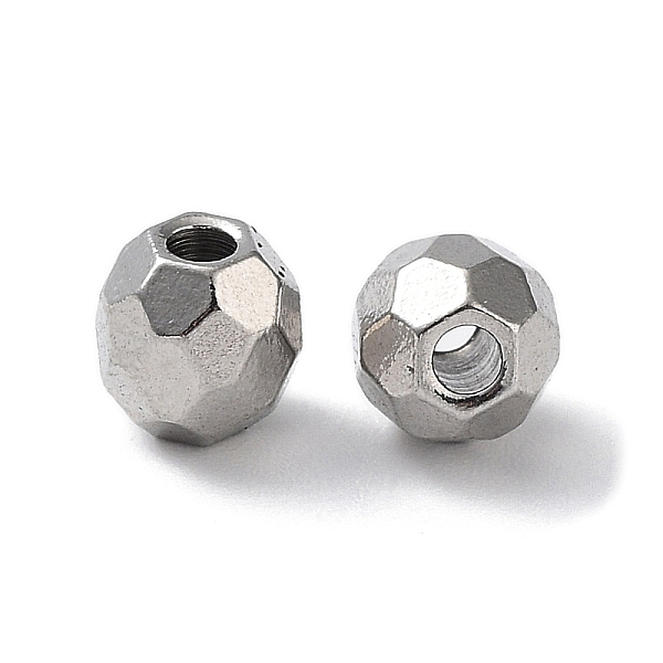 

PandaHall 303 Stainless Steel Beads, Diamond Cut, Round, Stainless Steel Color, 6mm, Hole: 1.8mm 303 Stainless Steel Round