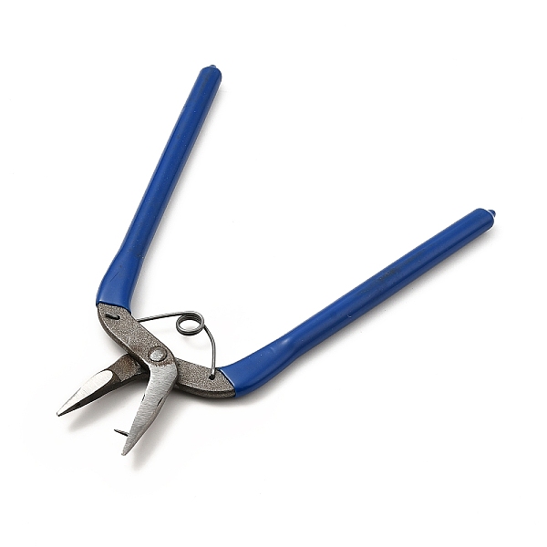 

PandaHall 65# Carbon Steel Jewelry Pliers, 0.8mm Small Hole Punch Pliers, Dark Blue, 15x13.2x0.85cm Carbon Steel