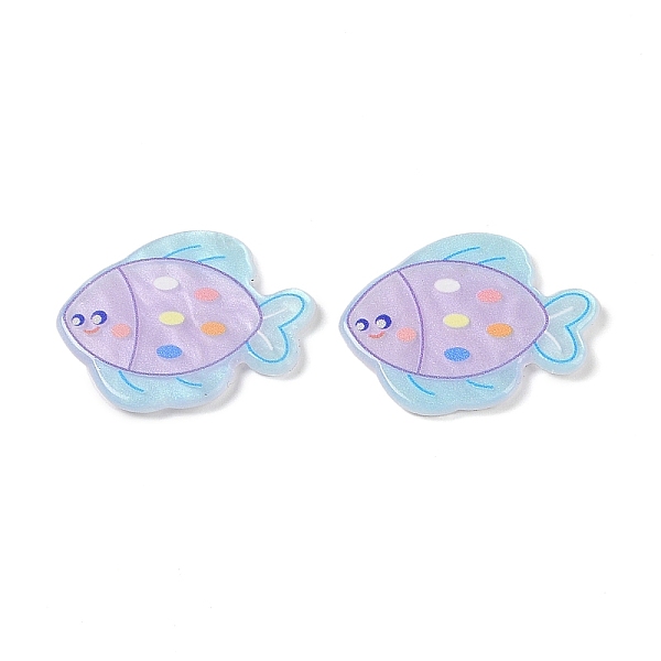 

PandaHall Marine Animal Acrylic Cbabochons, Fish, 21x24.5x2mm Acrylic Fish