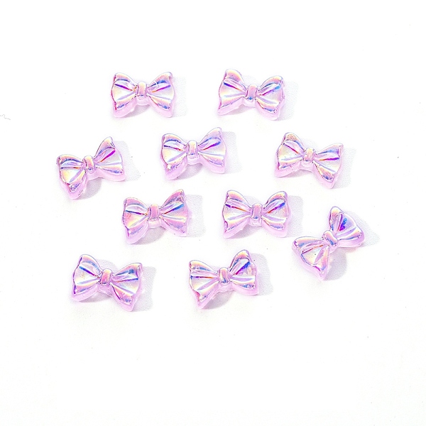 

PandaHall Electroplated Bowknot Resin Cabochons, Nail Art Decoration Accessories, Medium Orchid, 11x7.5x3mm, 10pc/bag Resin Bowknot