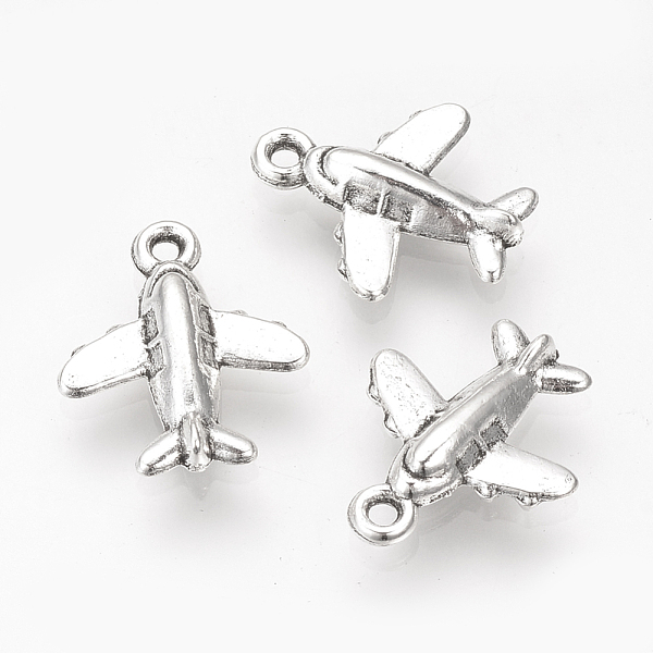 

PandaHall Tibetan Style Alloy Airliner Charms, Passenger Airplane, Cadmium Free & Lead Free, Antique Silver, 15.5x13.5x3.5mm, Hole: 1.5mm...