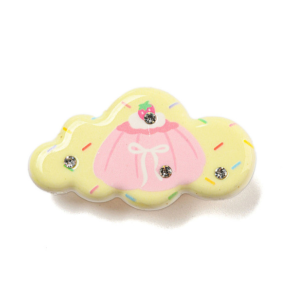 

PandaHall Cute Cloud Resin Alligator Hair Clips, Hair Accessories for Girls, Strawberry, 24.5x44.5x13mm Resin Strawberry
