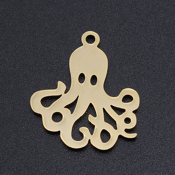 

PandaHall 201 Stainless Steel Pendants, Octopus, Hollow, Golden, 20x17.5x1mm, Hole: 1.5mm 201 Stainless Steel Other Animal