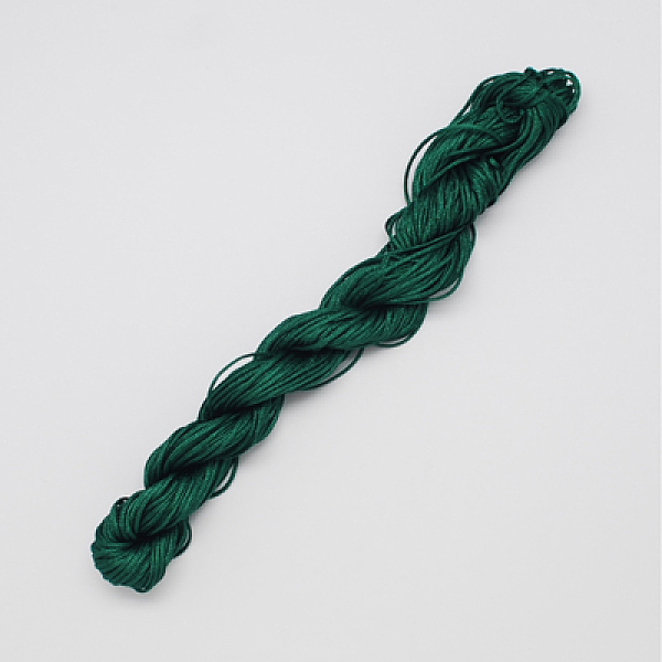 

PandaHall Nylon Thread, Nylon Jewelry Cord for Custom Woven Bracelets Making, Dark Green, 1mm, about 26m/bundle, 10bundles/bag, about 284.34...