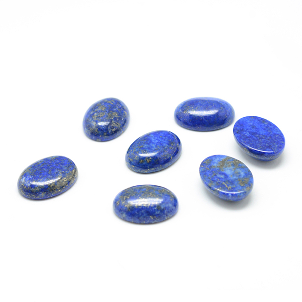 

PandaHall Natural Blue Spot Jasper Cabochons, Oval, 18x13x6mm Lapis Lazuli Oval