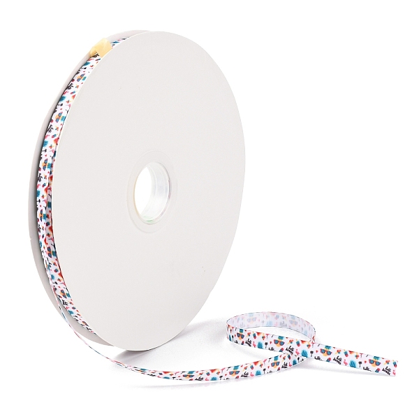 

PandaHall Polyester Grosgrain Ribbon, Color Printed Ribbon, for Gift Packaging, Fruit Pattern, 3/8 inch(10mm), about 100 yards/roll...