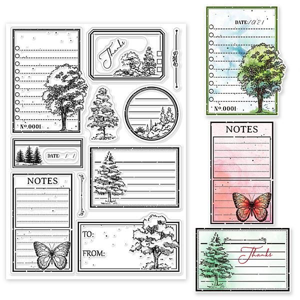 

PandaHall PVC Stamps, for DIY Scrapbooking, Photo Album Decorative, Cards Making, Stamp Sheets, Film Frame, Tree, 21x14.8x0.3cm Plastic Tree