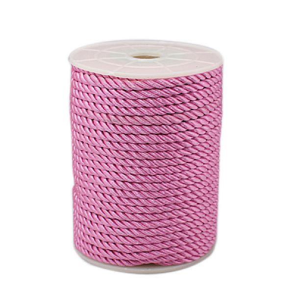 

PandaHall Twisted Nylon Thread, Pearl Pink, 5mm, about 18~19yards/roll(16.4m~17.3m/roll) Nylon Pink