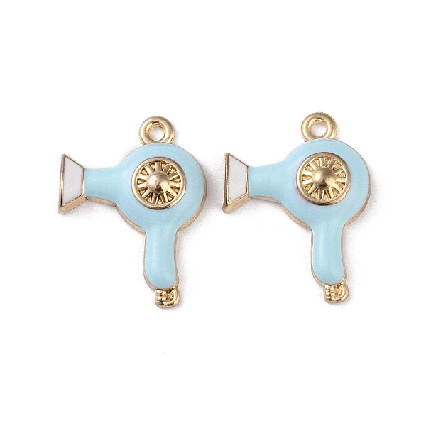 

PandaHall Alloy Enamel Pendants, Cadmium Free & Lead Free, Golden, Hair Dryer Charm, Light Blue, 25.5x19.5x5.5mm, Hole: 1.8mm Alloy+Enamel...