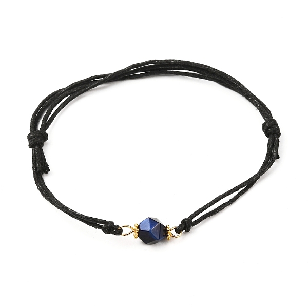 

PandaHall Adjustable Natural Faceted Tiger Eye Braided Bracelets, with Tibetan Style Alloy Spacer Beads & Waxed Cotton Cord, Mixed Color..., Multicolor