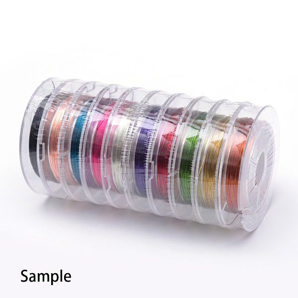 

PandaHall Round Copper Jewelry Wire, Coffee, 0.3mm, about 32.8 Feet(10m)/roll, 10 rolls/group Copper Round Brown
