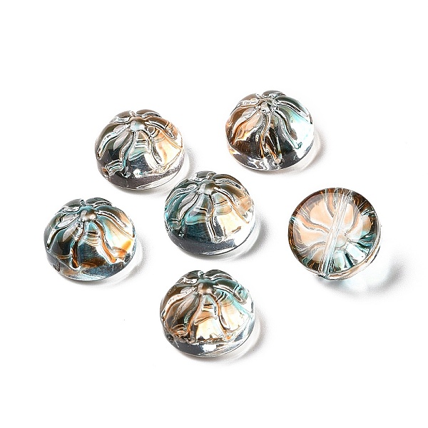

PandaHall Transparent Spray Painted Glass Beads, Steamed Stuffed Bun Shape, Orange, 12x8mm, Hole: 1.2mm Glass Food Orange