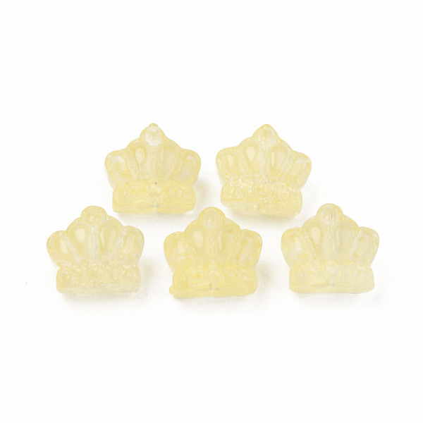 

PandaHall Transparent Glass Beads, Crown, Yellow, 12x14x8.5mm, Hole: 1mm Glass Crown Yellow