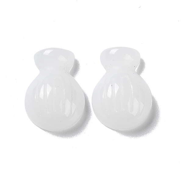 

PandaHall Glass Cabochons, Vase, White, 18x13x6.5mm Glass Vase White