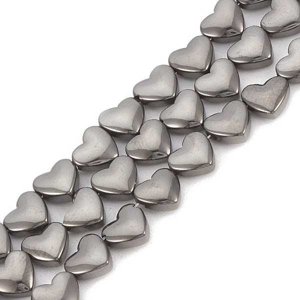 

PandaHall Electroplate Non-magnetic Synthetic Hematite Beads Strands, Heart, Gunmetal Plated, 6x5.5x3mm, Hole: 1mm, about 70pcs/strand, 15.7...