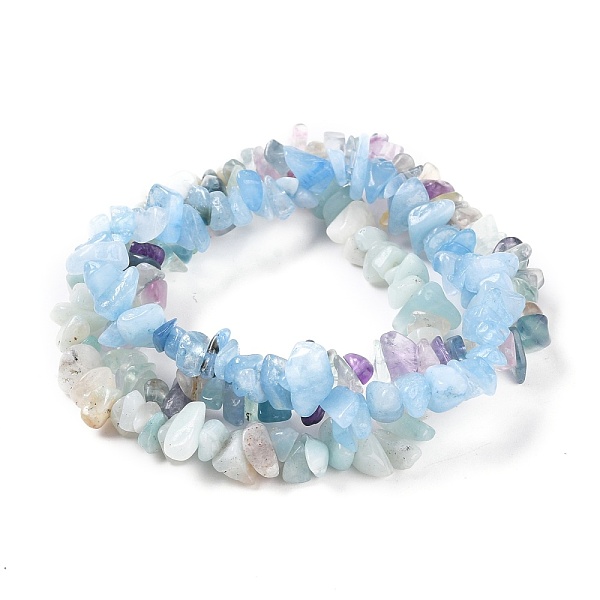 Chips Natural Mixed Stone Stretch Bracelets