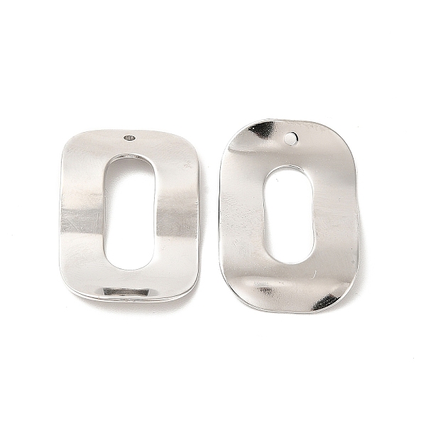 

PandaHall 304 Stainless Steel Pendants, Rectangle Charms, Stainless Steel Color, 31.5x20.5x3.5mm, Hole: 1.6mm 304 Stainless Steel Rectangle