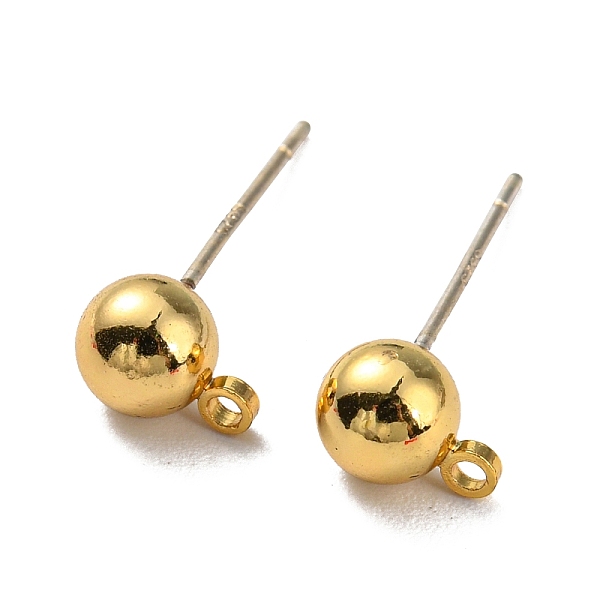 

PandaHall Brass Stud Earring Findings, with 925 Silver Pin, Long-Lasting Plated, Cadmium Free & Lead Free, Real 18K Gold Plated, 7x5mm, Hole...