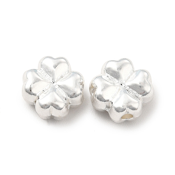 

PandaHall Alloy Bead, Long-Lasting Plated, Cadmium Free & Nickel Free & Lead Free, Clover, Silver, 8x8x4.5mm, Hole: 1.2mm Alloy Clover
