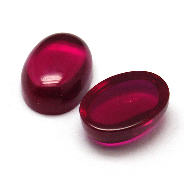 

PandaHall Dyed Oval Red Corundum Cabochons, 8x6mm Other Jade Oval Red