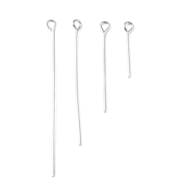

PandaHall Mix Iron Eye Pin, Nickel Free, Platinum Color, Size: about 1.6cm~5.0cm long, 0.7mm thick Iron