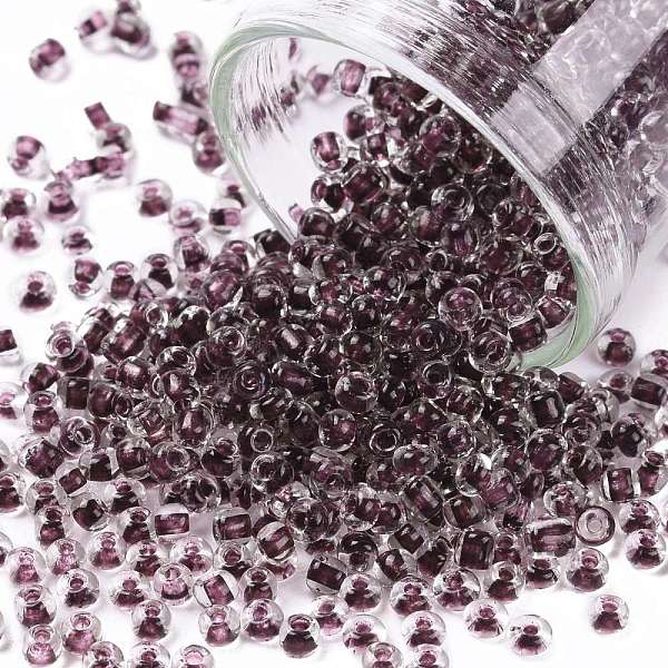 

PandaHall 12/0 Glass Seed Beads, Transparent Inside Colours, Round Hole, Round, Coconut Brown, 12/0, 2~2.5x1.5~2mm, Hole: 0.8mm, about...