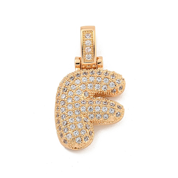Pendenti in zirconi cubici trasparenti in micro pavè di ottone