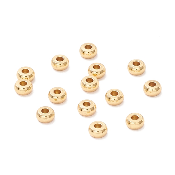 

PandaHall 202 Stainless Steel Beads, Disc/Flat Round, Real 18K Gold Plated, 4x2mm, Hole: 1.5mm 202 Stainless Steel Disc