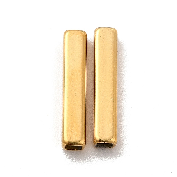 

PandaHall Ion Plating(IP) 304 Stainless Steel Beads, Rectangle, Real 18K Gold Plated, 20x4x4mm, Hole: 2.7x2.7mm 304 Stainless Steel...