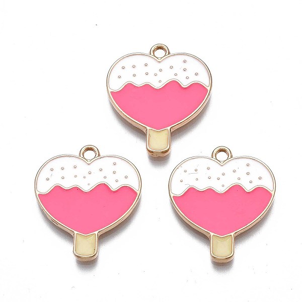 

PandaHall Rack Plating Alloy Enamel Pendants, Cadmium Free & Nickel Free & Lead Free, Light Gold, Heart Hot Air Balloon, Hot Pink, 22x19x2mm...