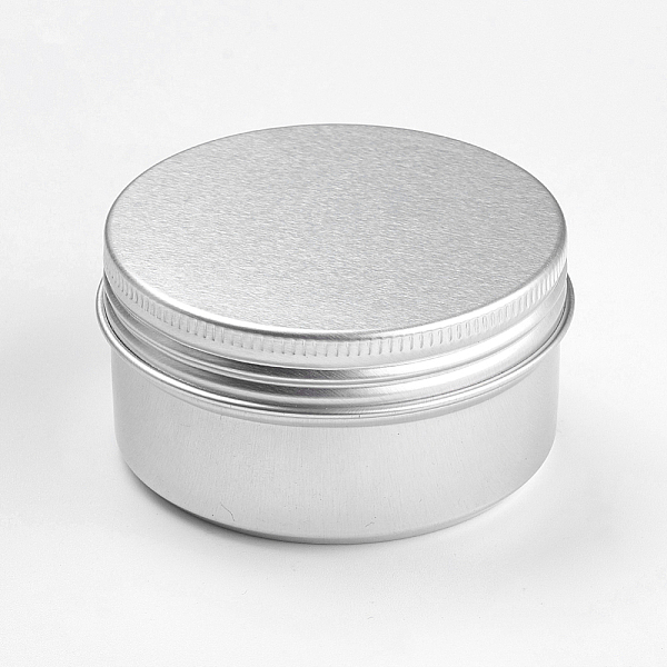 PandaHall (Defective Closeout Sale), Metal Box, Flat Round, Platinum, 70.5x36mm, Inner diameter: 65mm Metal Flat Round