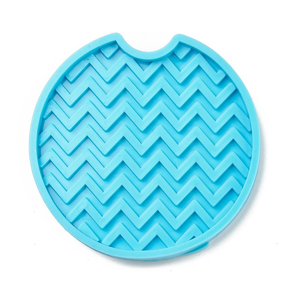 

PandaHall DIY Cup Mat Silicone Molds, Resin Casting Molds, For UV Resin, Epoxy Resin Craft Making, Flat Round with Ripple Pattern, Deep Sky...