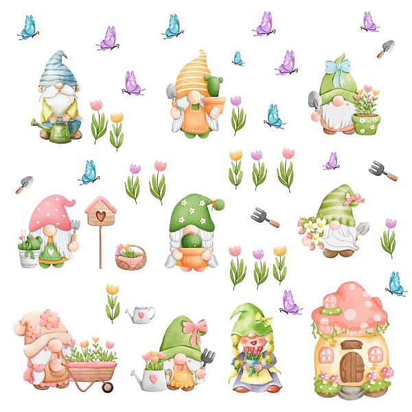 

PandaHall PVC Wall Stickers, Wall Decoration, Gnome Pattern, 900x390mm, 2 sheets/set Plastic Gnome Multicolor