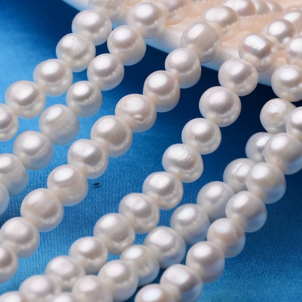 

PandaHall Potato Natural Cultured Freshwater Pearl Beads Strands, Seashell Color, 8~9mm, Hole: 0.8mm, about 44~54pcs/strand, 13.5 inch~15.7...