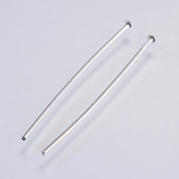 

PandaHall 304 Stainless Steel Flat Head Pins, Stainless Steel Color, 25x0.7mm, Head: 1.5mm 304 Stainless Steel