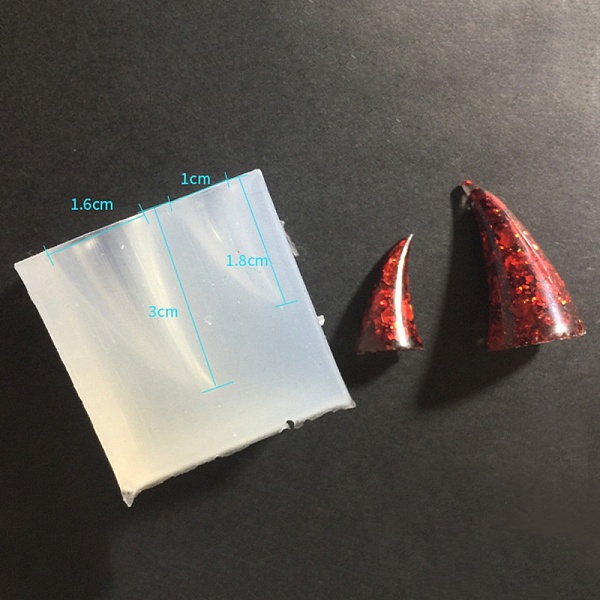 

PandaHall DIY Devil Horn Silicone Mold Resin Casting Molds, For DIY UV Resin, Epoxy Resin Craft Making, White, 35x34x19mm, Inner Diameter...