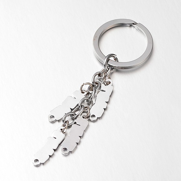 

PandaHall Platinum Zinc Alloy Enamel Keychain, Love, Colorful, 105x8mm Alloy Word