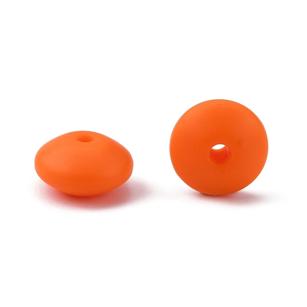 

PandaHall Food Grade Eco-Friendly Silicone Abacus Beads, Chewing Beads For Teethers, DIY Nursing Necklaces Making, Dark Orange, 12x6.5mm...