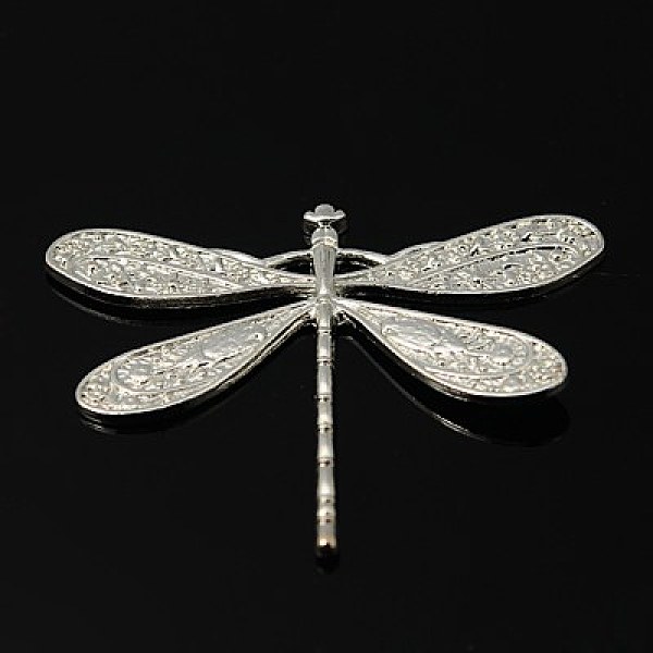 

PandaHall Tibetan Style Alloy Pendants, Lead Free and Cadmium Free, Dragonfly, Platinum, about 49mm wide, 38mm long, 4mm thick, hole: 3mm...