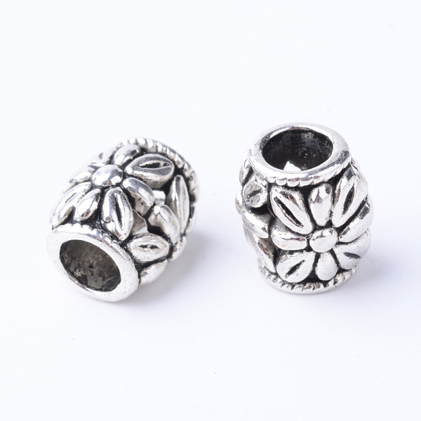 

PandaHall Tibetan Style Alloy European Beads, Large Hole Beads, Barrel with Flower, Cadmium Free & Nickel Free & Lead Free, Antique Silver...