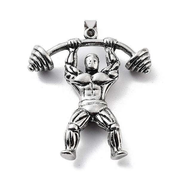 

PandaHall Tibetan Style Alloy Pendants, Sports Charms, Antique Silver, 50x43.5x10mm, Hole: 8x4.5mm Alloy