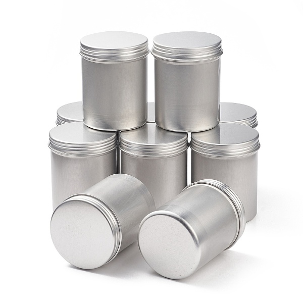 

PandaHall (Defective Closeout Sale: Surface Scratches) Column Aluminium Tin Cans, Aluminium Jar, Storage Containers for Cosmetic, Candles...