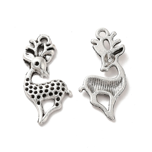 

PandaHall Tibetan Style Alloy Pendant Rhinestone Settings, Deer, Nickel, Antique Silver, Fit for 0.9mm Rhinestone, 28.5x15.5x3mm, Hole: 2mm...