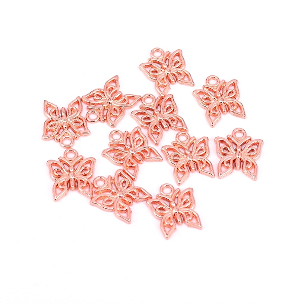 

PandaHall Alloy Pendants, Butterfly, Rose Gold, 14x12x1.5mm, Hole: 1.6mm Alloy Butterfly