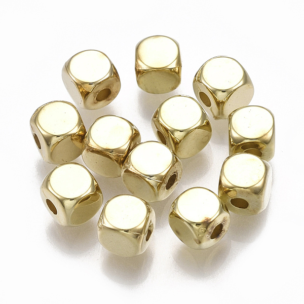 

PandaHall CCB Plastic Beads, Cube, Golden, 4x4x4mm, Hole: 1mm, about 740pcs/50g Plastic Cube